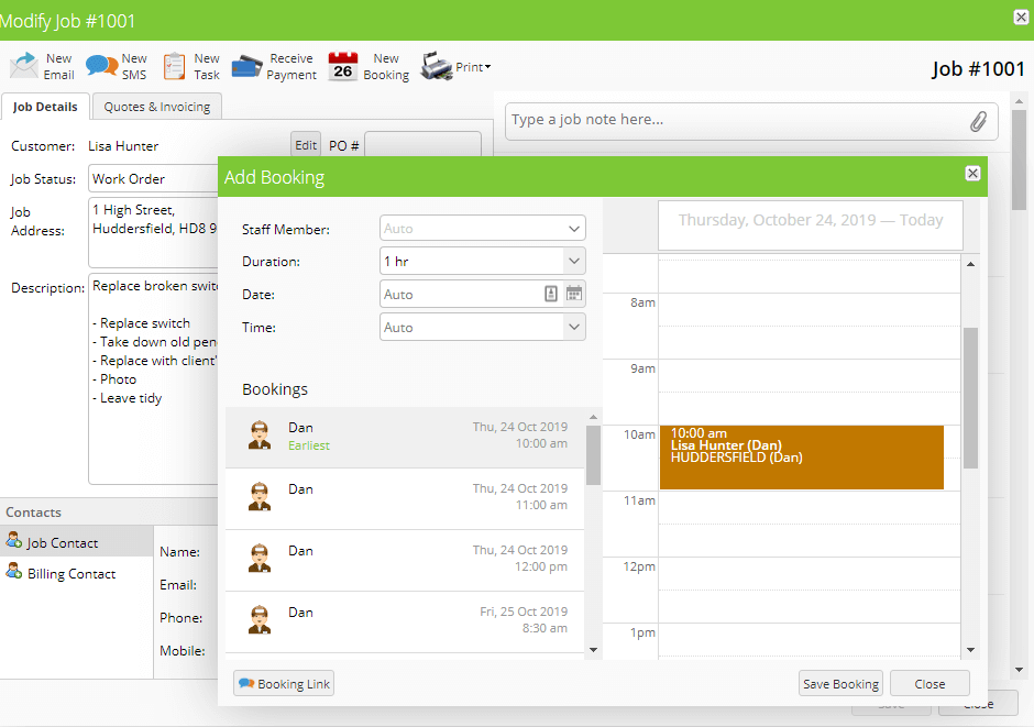 ServiceM8 8.0 Updates Booking Preview
